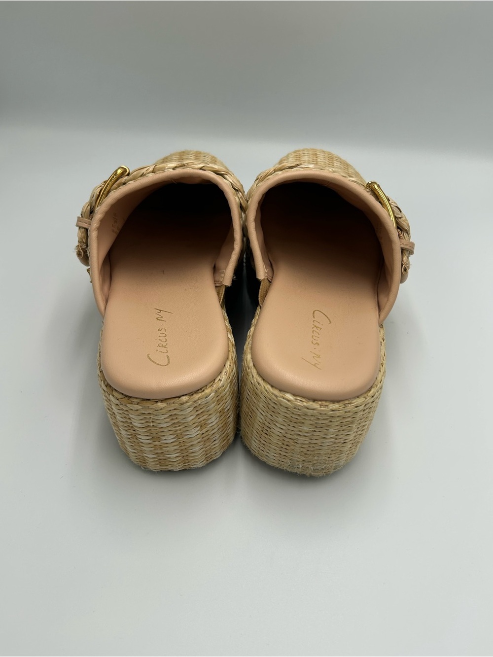 Circus By Sam Edelman Jacey Platform Raffia Clogs Shoes Size 9 Women’s - Picture 7 of 10